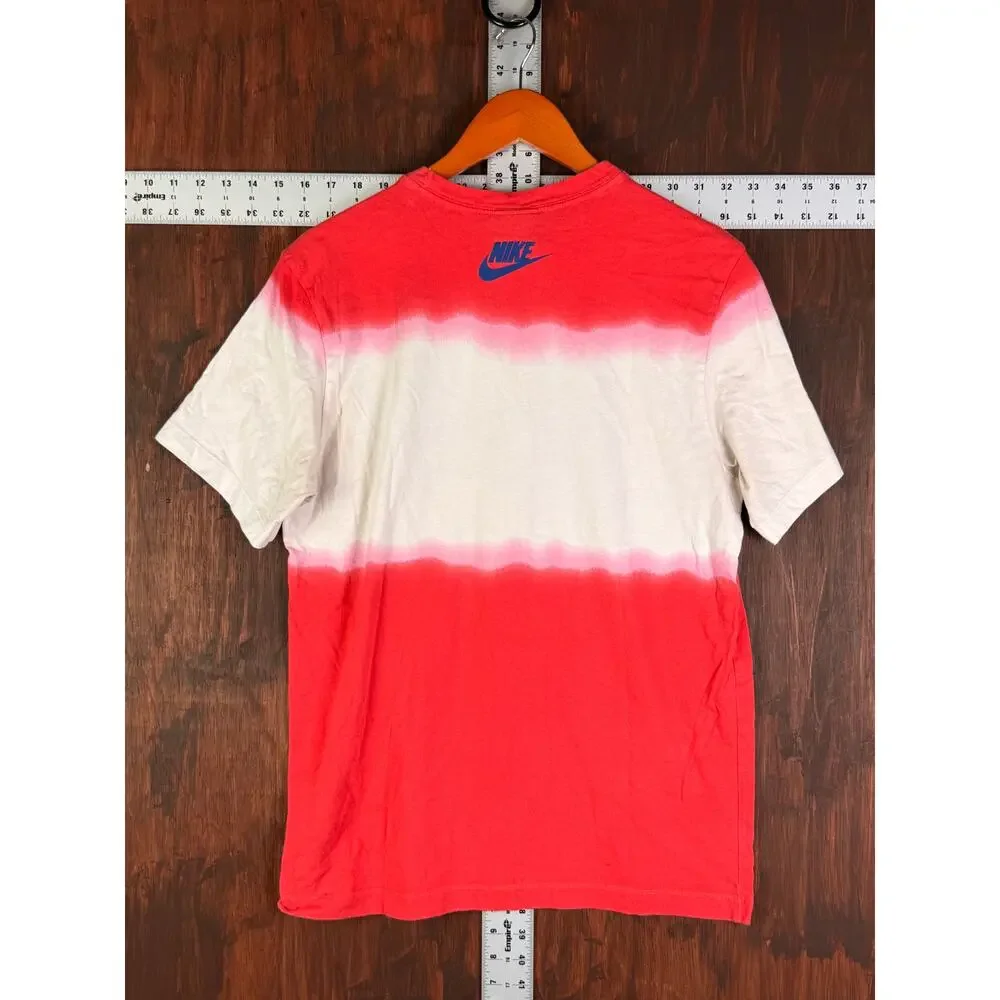 Nike Sportswear NSW Americana Tie Dye Shirt Foamposite Pro Red Blue Mens Medium‎